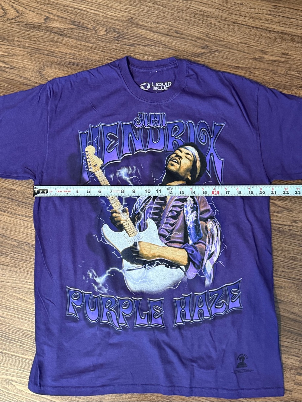 Liquid Blue Jimi Hendrix Purple Haze Graphic Tee in Size L - NWOT - Picture 6 of 7